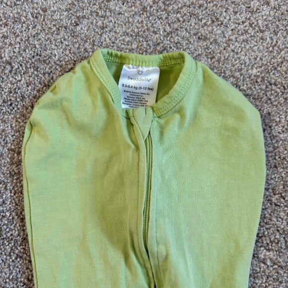 SwaddleMe Infant Baby Swaddle Summer Lime Green 5-12 lbs Zipper - Picture 2 of 7